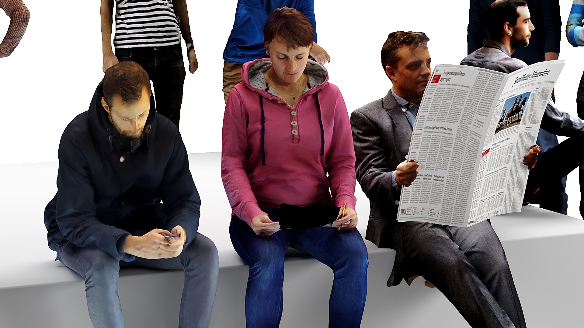 3D A Crowd Of People Model - TurboSquid 2384232