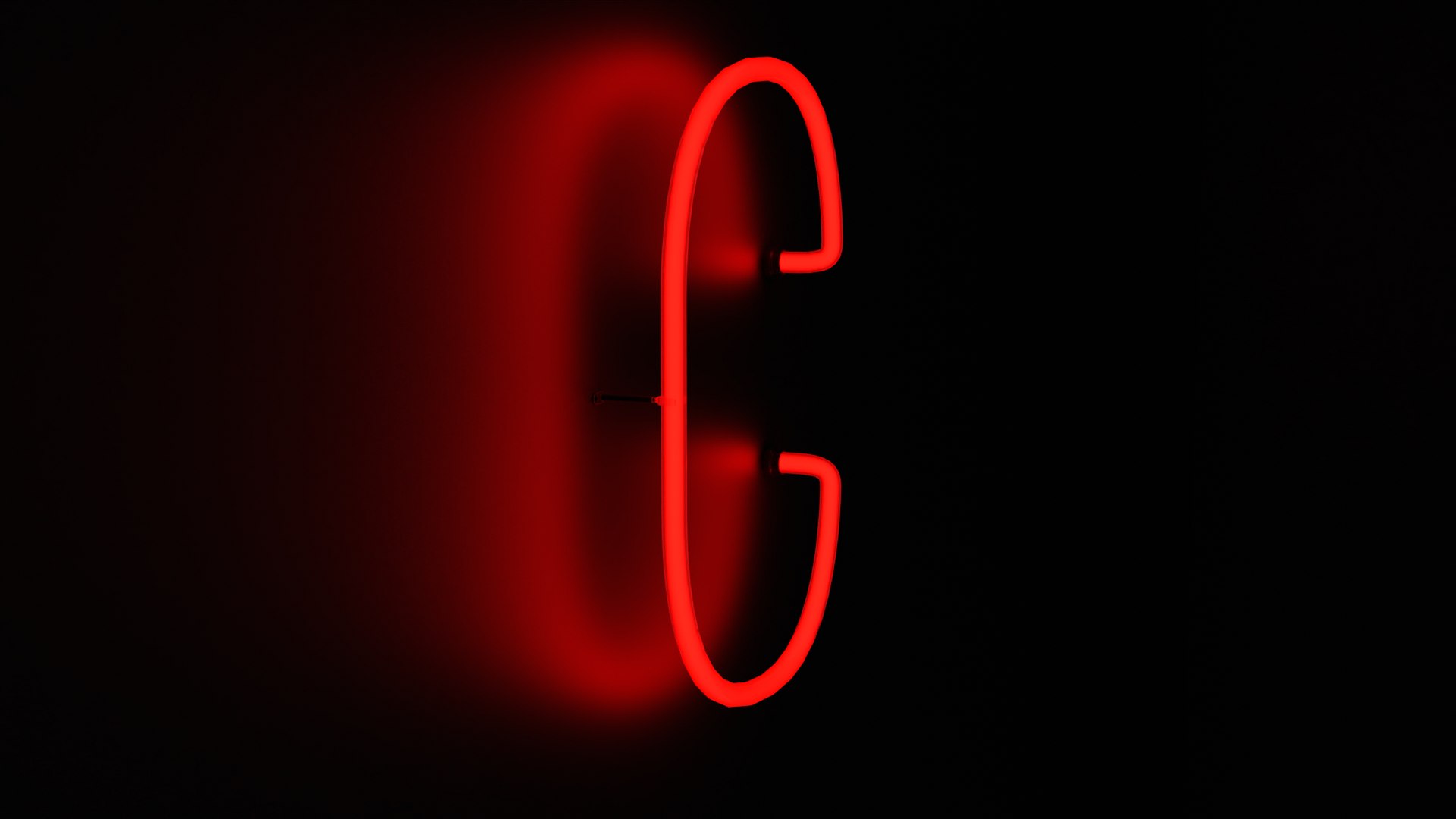 Neon Red Alphabet C Model - TurboSquid 2135790