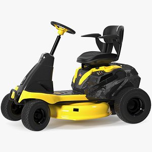 Electric Riding Lawn Mower Rigged for Maya 3D model