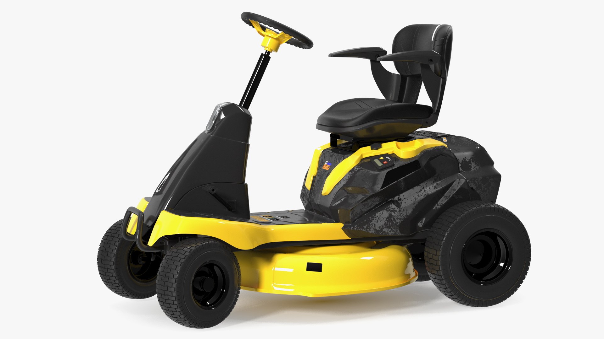 Electric Riding Lawn Mower Rigged for Maya 3D model preview