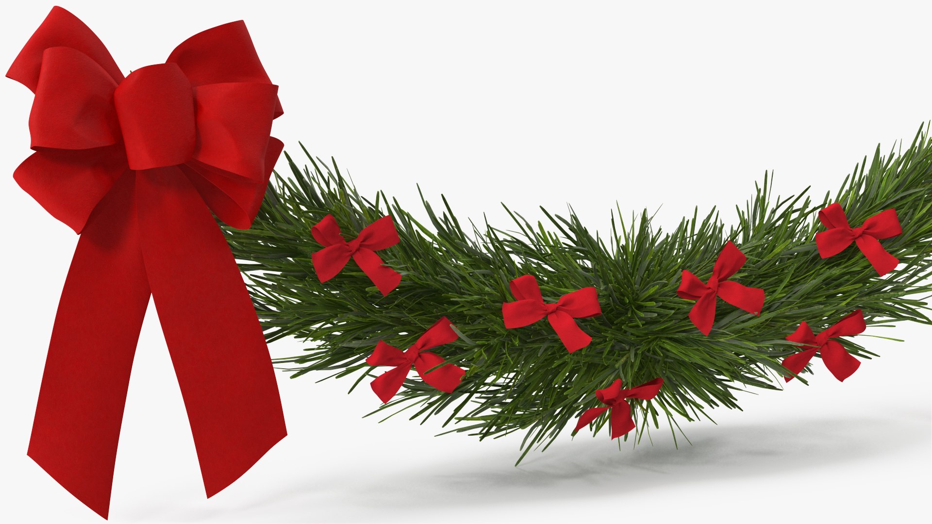 Christmas Garland Bows V 3D - TurboSquid 1664956