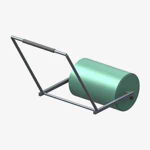 Garden Lawn Roller with Drum Fork and Cross Handle