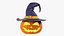 3D Halloween Pumpkin with Hat V3