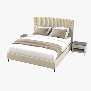 theodore alexander tas83005 double bed 3D model