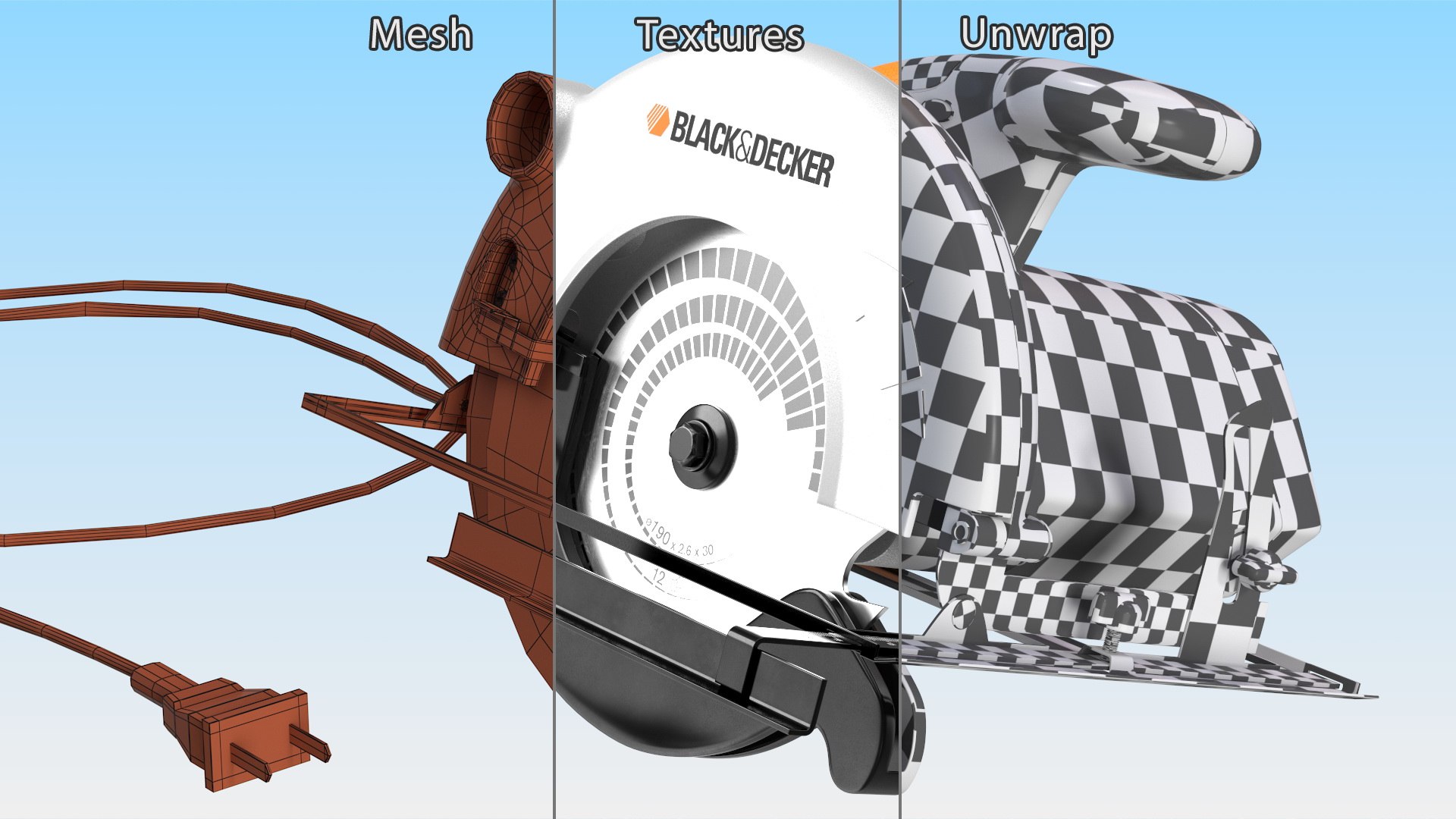 Black and Decker Circular Saw 3D model https://p.turbosquid.com/ts-thumb/Md/IOhFLv/Ps/blackanddeckercircularsawvray3dmodel016/jpg/1698218650/1920x1080/fit_q87/dc9eadccc3d186e03e8120d7d499b2d82f9d6097/blackanddeckercircularsawvray3dmodel016.jpg