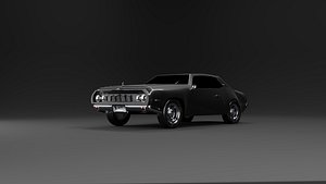 tylized Vintage Muscle Car
