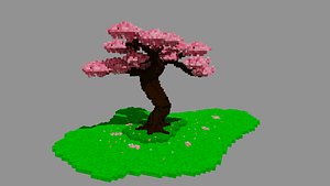 3D Tree Sakura 3D Voxel