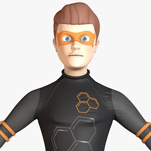 Cartoon Man Superhero  Character