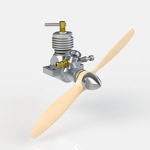 Gordon Nano RC Engine High Detail SolidWorks 3D Model