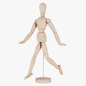 Wooden Mannequin Pose 02 Remastered