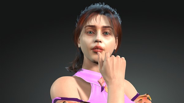 3D Women -Emilia Clarke 3D Rigged model ready for animation 3D model