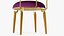 3D Dining Chair Gold Luxury
