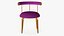 3D Dining Chair Gold Luxury