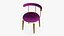 3D Dining Chair Gold Luxury