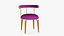 3D Dining Chair Gold Luxury