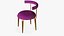 3D Dining Chair Gold Luxury