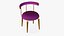 3D Dining Chair Gold Luxury