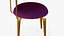 3D Dining Chair Gold Luxury