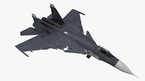 SK East Fighter Su-33 Flanker D 3D model