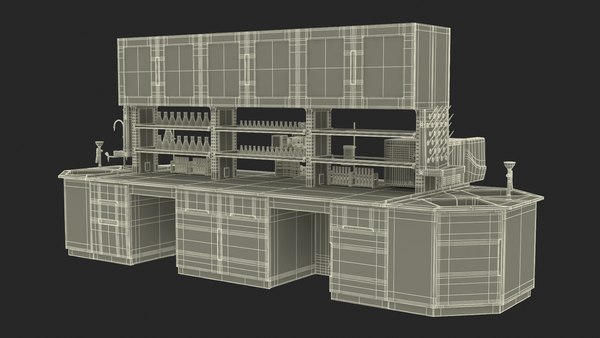 modelo 3d Mesa de laboratorio con equipo - TurboSquid 2275920