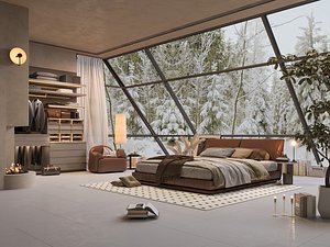 modern bedroom 3D