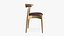 Chaise de salle à manger en cuir en bois