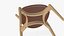 Chaise de salle à manger en cuir en bois
