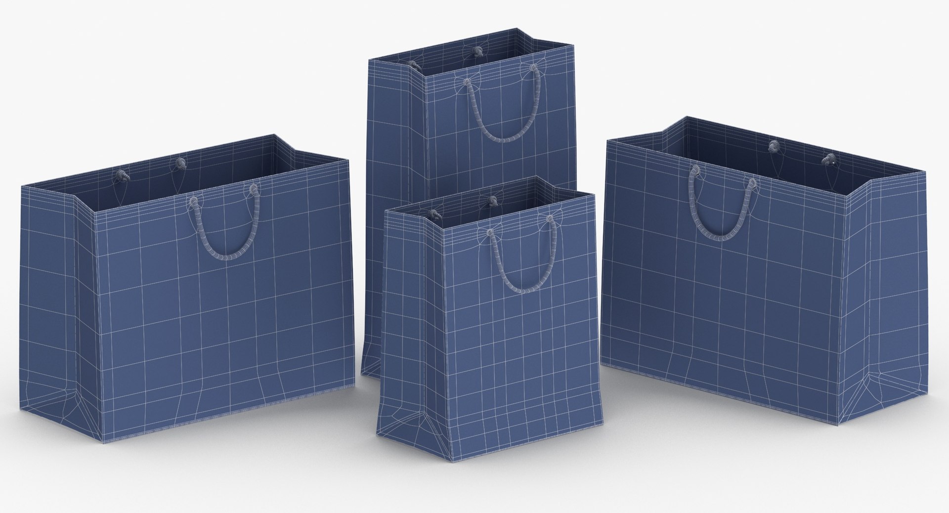 3D paper bags sets - model https://p.turbosquid.com/ts-thumb/Md/saXEPf/renlqNxK/paperbagsset02_wireframe_0003/jpg/1592479435/1920x1080/fit_q87/a24287bbfa76172dd1cd17bf8cda4c1888ee5458/paperbagsset02_wireframe_0003.jpg