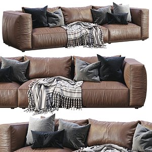 marechiaro leather sofa arflex 3D model