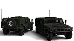 Am General Hmmwv Rigged Military Humvee 3D Model High Detail Game Render Ready