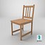 3D Wooden Chair 3D Model Classic Wooden Furniture model