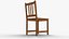 3D Wooden Chair 3D Model Classic Wooden Furniture model