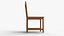 3D Wooden Chair 3D Model Classic Wooden Furniture model
