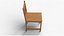 3D Wooden Chair 3D Model Classic Wooden Furniture model