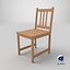 3D Wooden Chair 3D Model Classic Wooden Furniture model