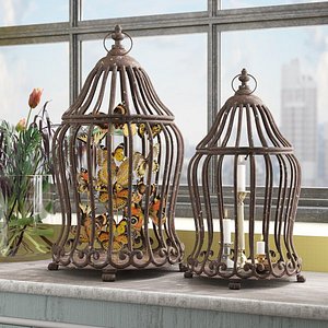 Metal Decorative Bird House or Cage