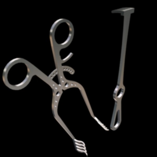 surgical instrument rake retractor 3d model