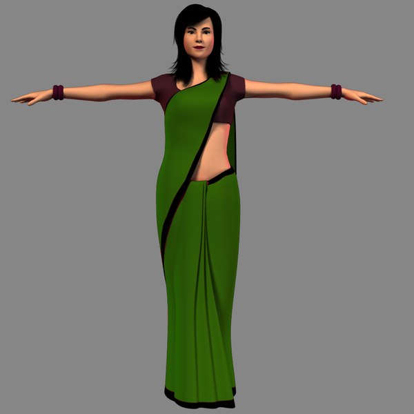 indian girl 3D model