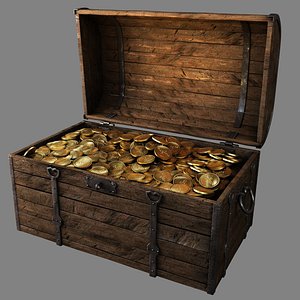 chest gold 3D model