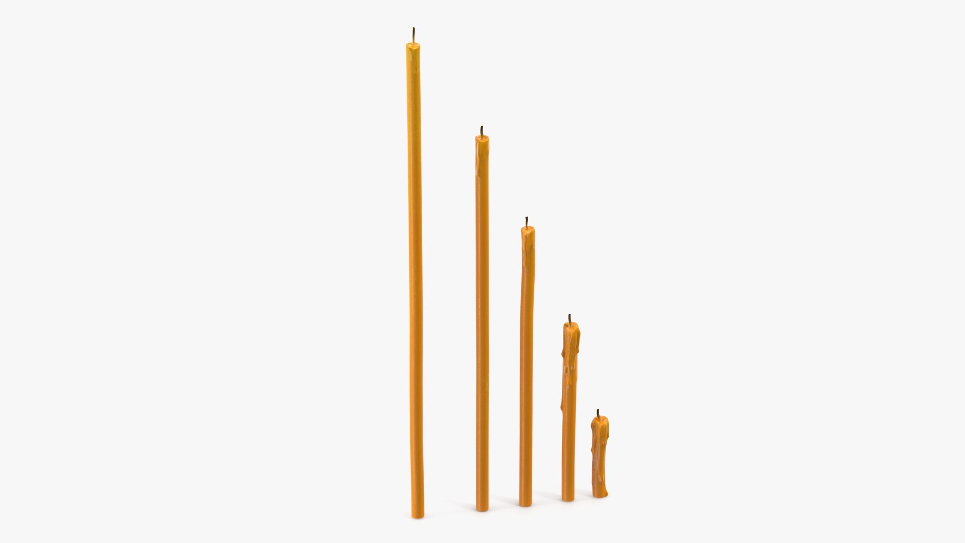 Orthodox Church Wax Candles 3D model preview