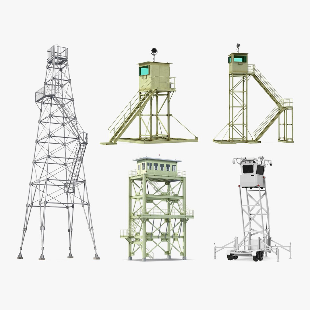Guard Towers Collection 2 3D model preview