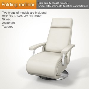 hospitals recliner folded 3D