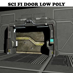 3d model sci fi door