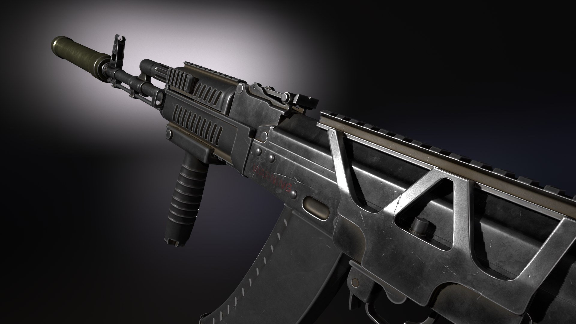 AK-74M Game Ready 3D Model - TurboSquid 2004466, image size:1920x1080