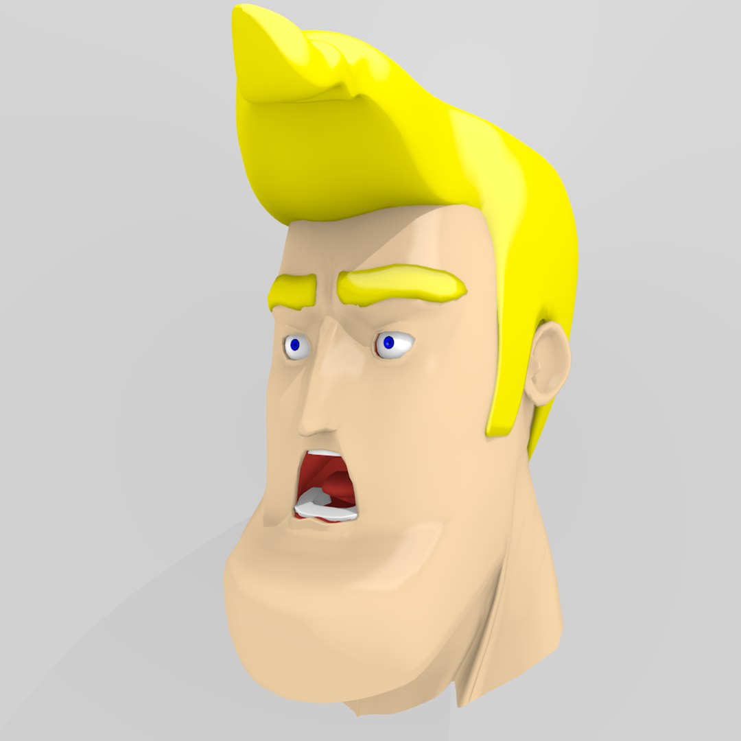 Cartoon Head Rigged X Free