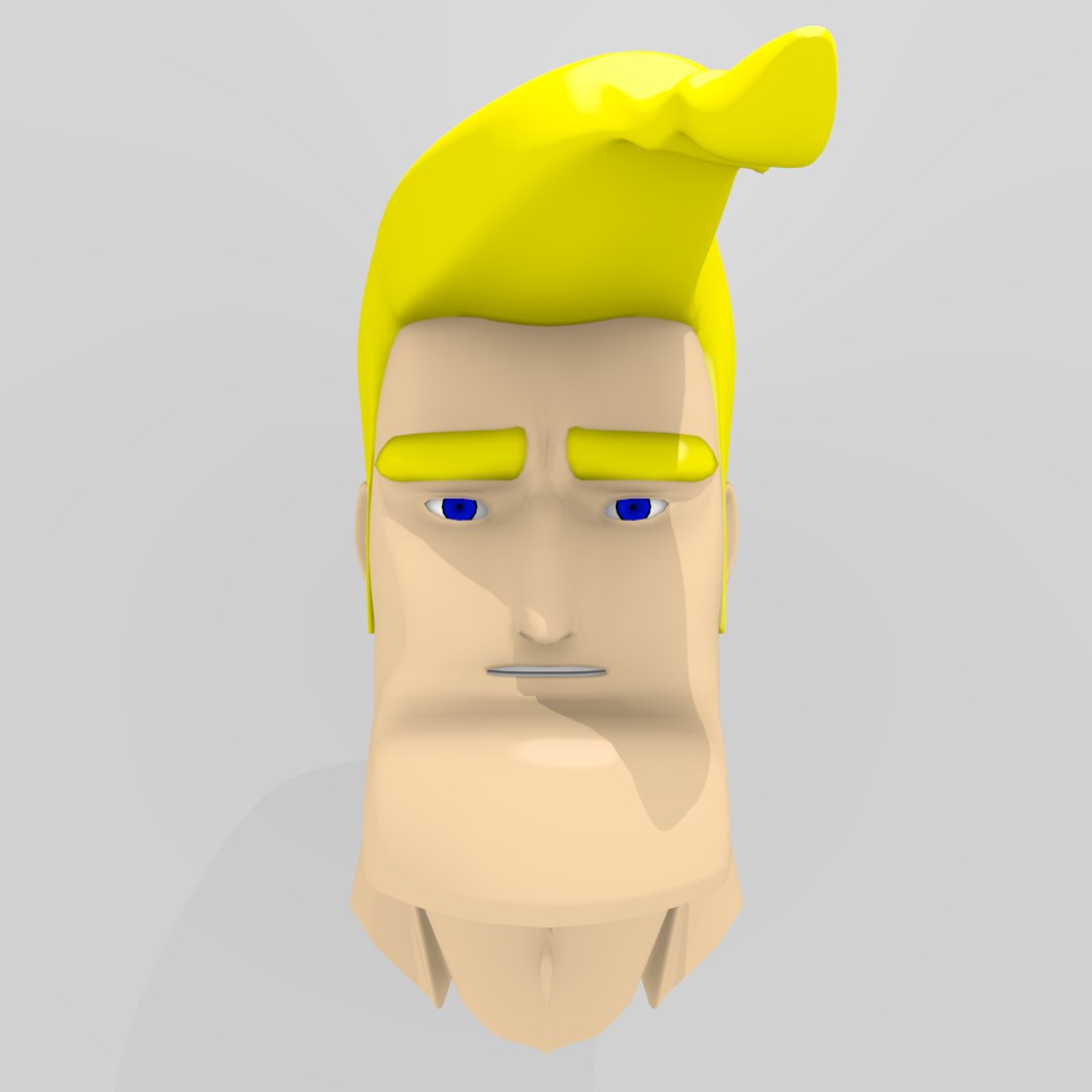 Cartoon Head Rigged X Free