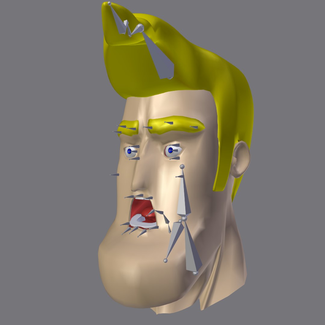 Cartoon Head Rigged X Free