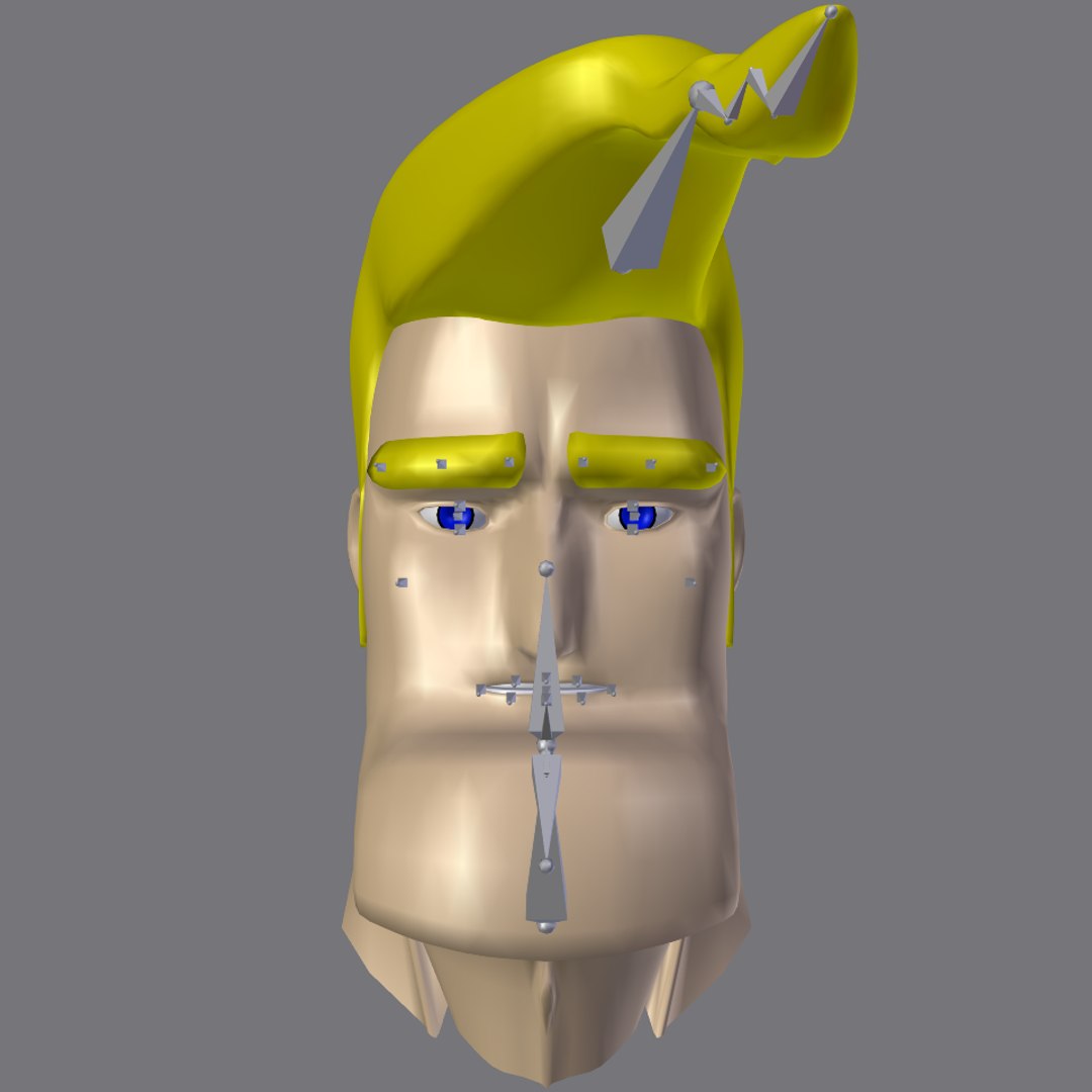 Cartoon Head Rigged X Free