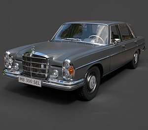 300 SEL Vintage V8 Executive Saloon - Hyper-Detailed 3D Asset