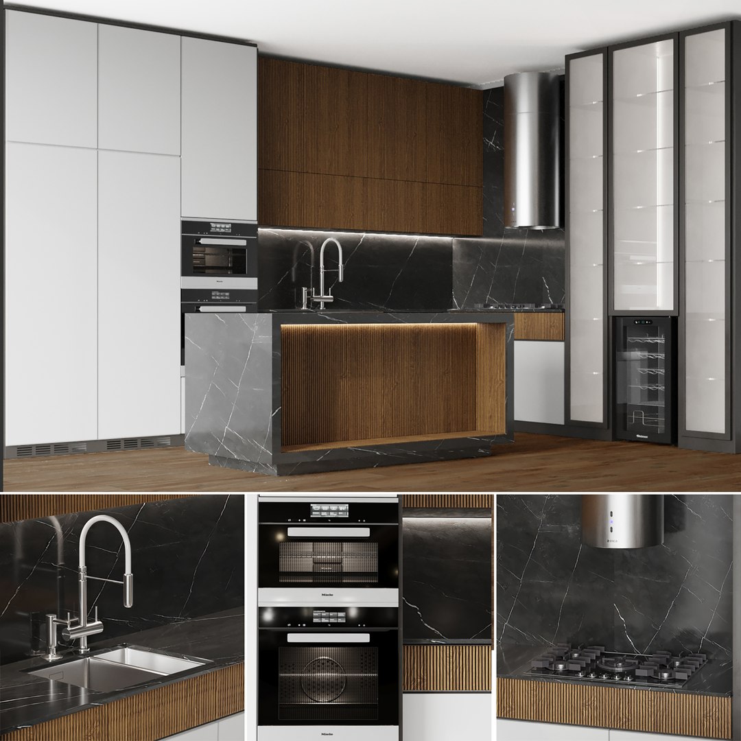 3D Kitchen 078 Model - TurboSquid 2190033